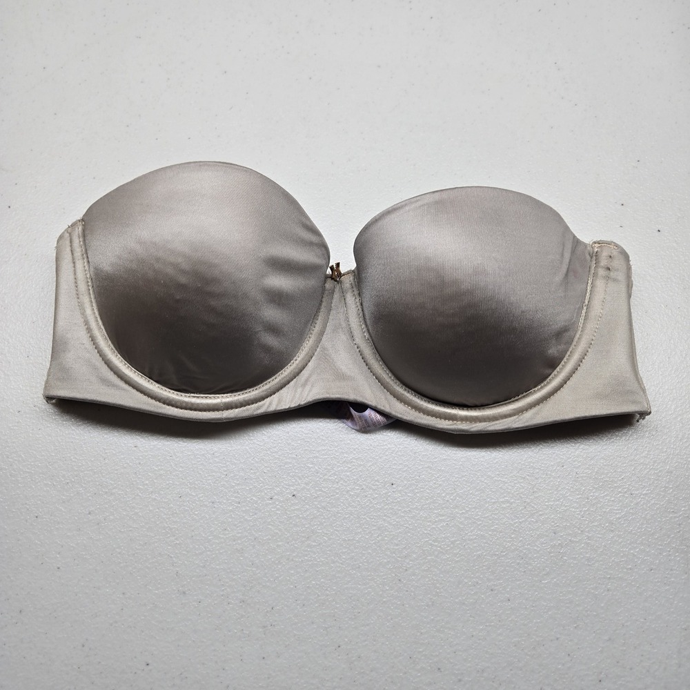 Savage Women Bra 2x Gray Strapless Underwired Lightly Lined READ